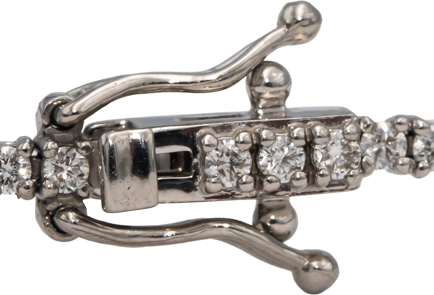 14k White Gold Round Diamond Tennis Bracelet 1.61CT