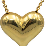 TIFFANY & CO. Vintage 18k Yellow Gold Puffed Heart Pendant Necklace