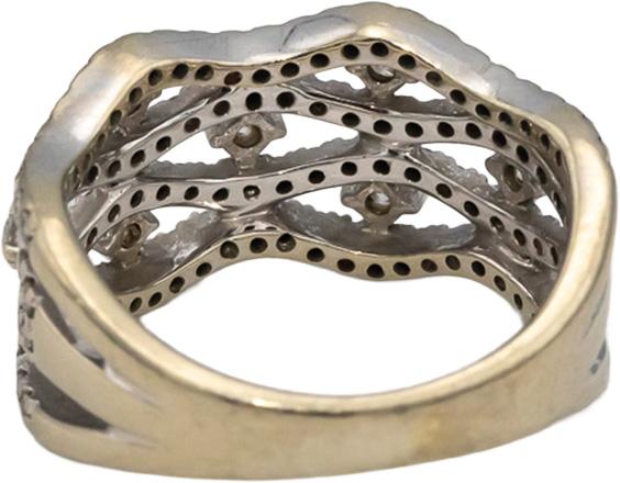 14k White Gold Round Diamond Cocktail Ring 0.50CT Size 6