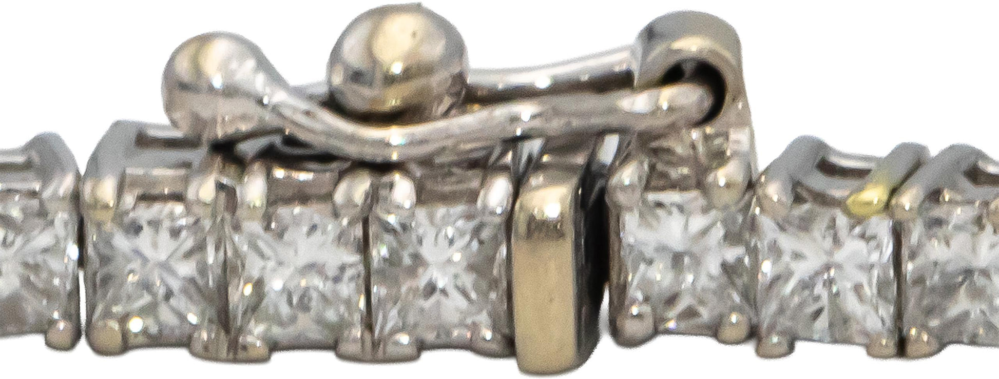 14k White Gold VS Princess Cut Diamond Tennis Bracelet 3.20