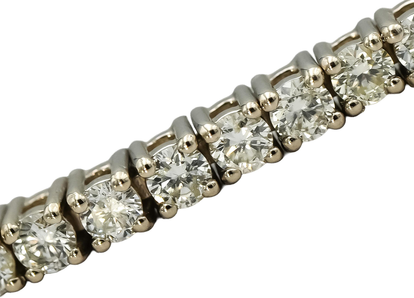 14k White Gold Round Diamond Tennis Bracelet 2.78CT