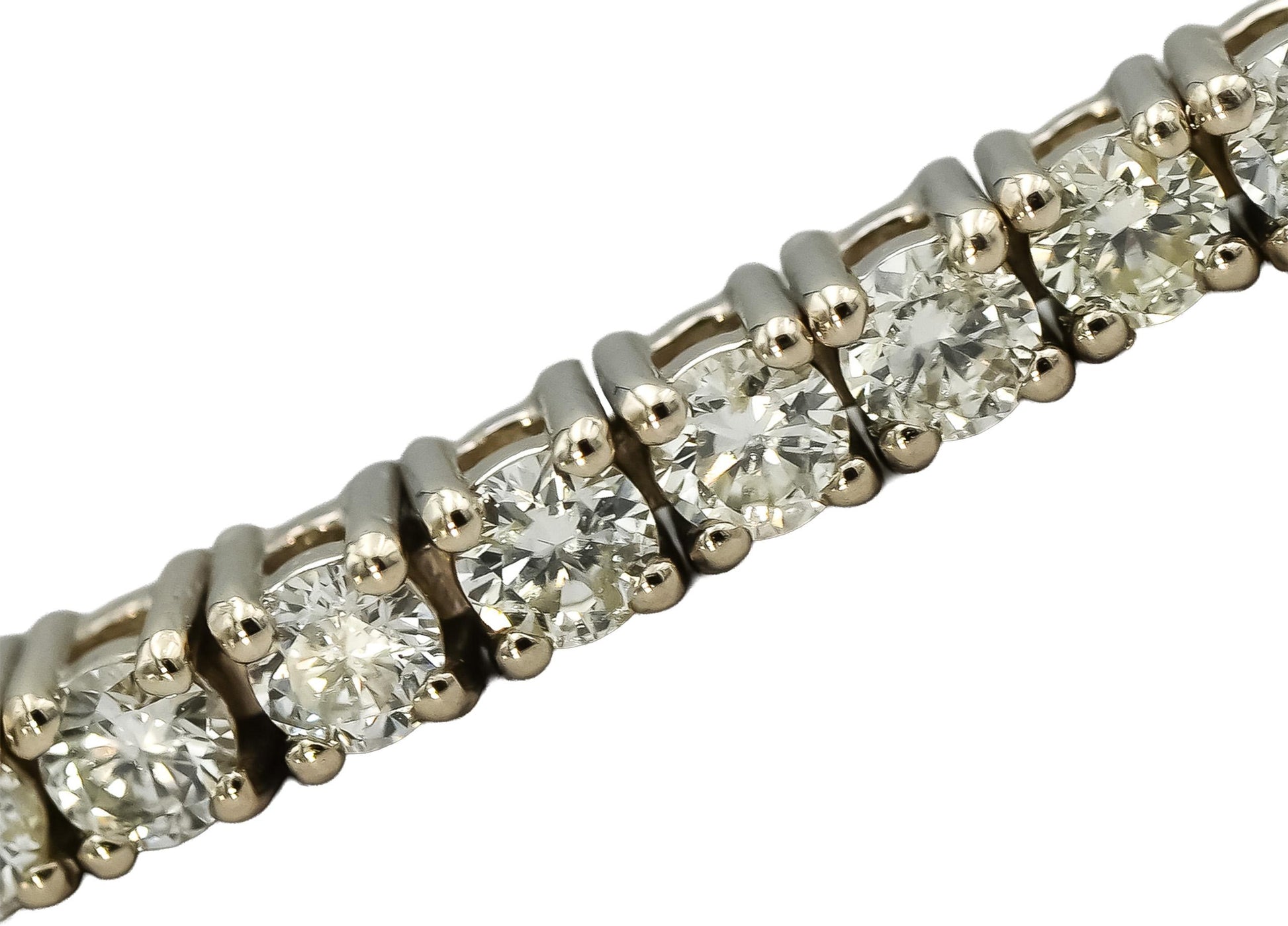 14k White Gold Round Diamond Tennis Bracelet 2.78CT