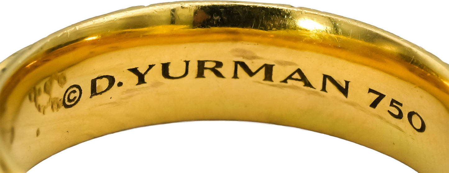 DAVID YURMAN 18k Yellow Gold Empire Band Ring Size 10.25