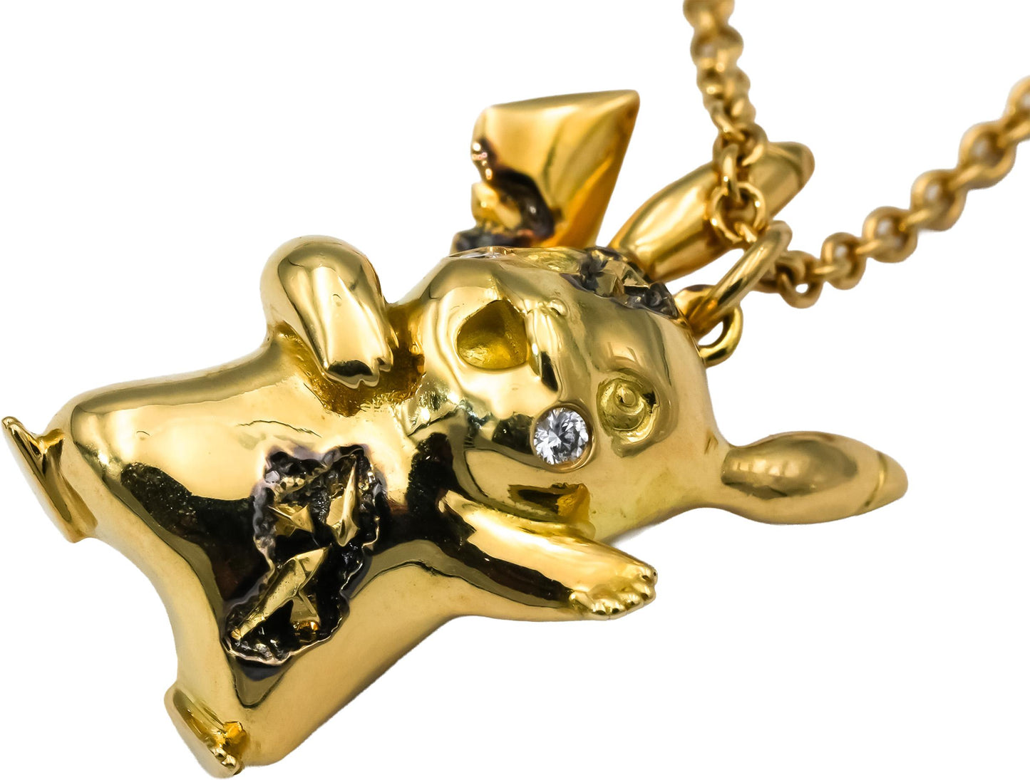 TIFFANY & CO. 18k Gold Arsham Studios Pokémon Pikachu Pendant Necklace w/ Box