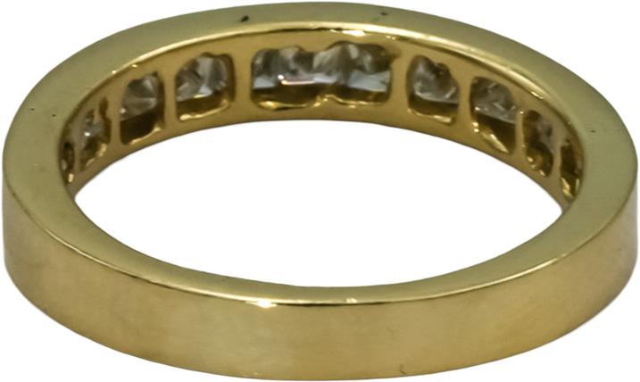 14k Yellow Gold VS Princess Cut Channel Set Diamond Band Ring 1.10CT Size 6