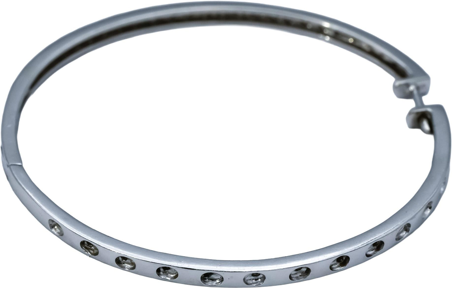 14k White Gold Round Diamond Inside Out Hoop Earrings 1.50CT
