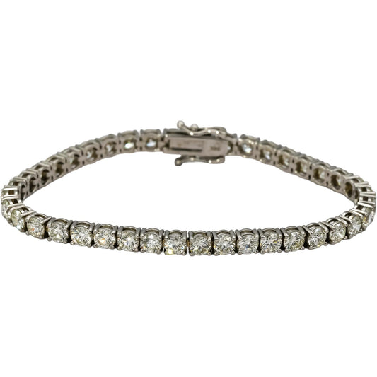 14k White Gold VS Round Diamond Tennis Bracelet 10.81CT
