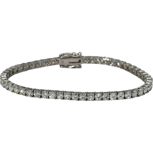 14k White Gold VS Round Lab-Grown Diamond Tennis Bracelet 6.72CT