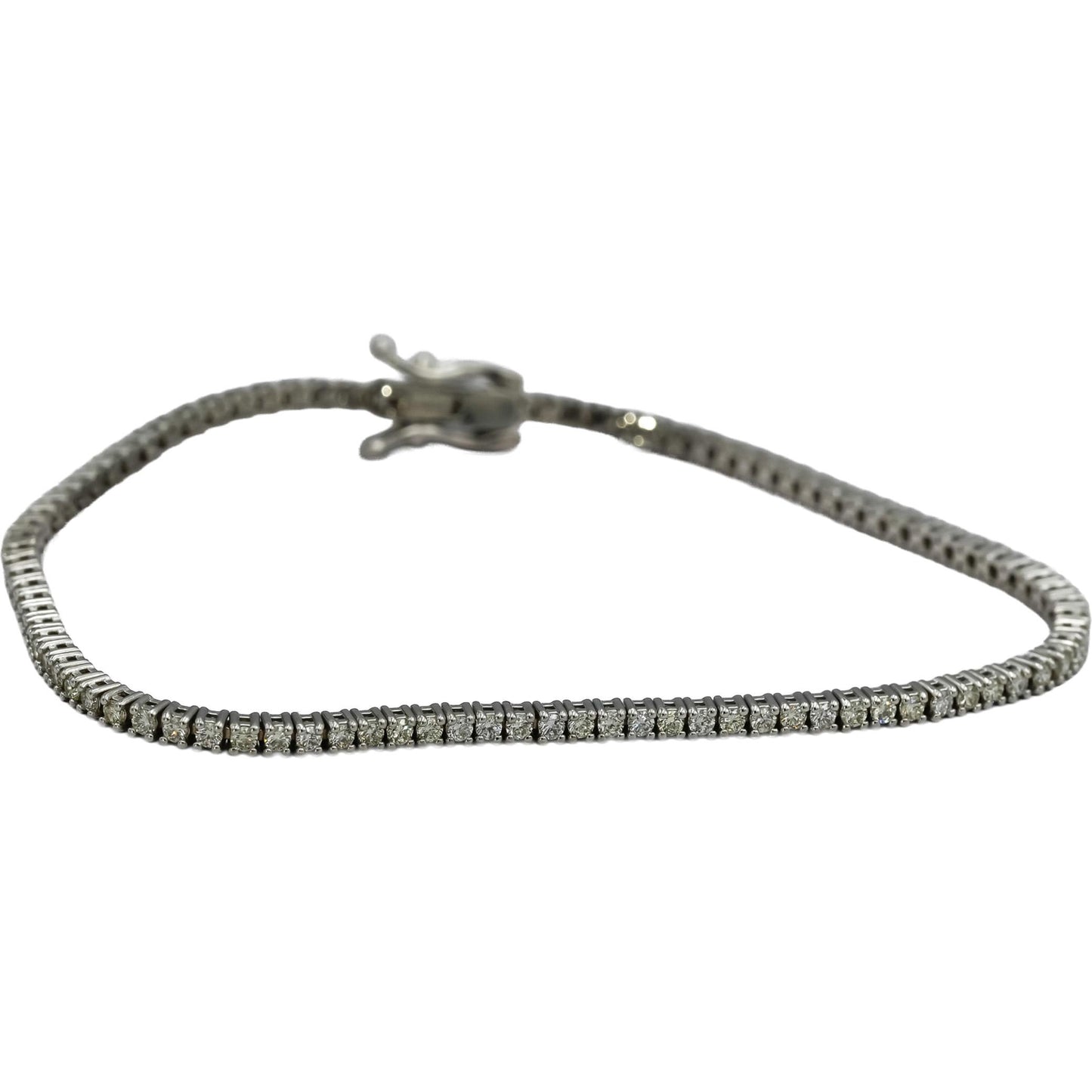 14k White Gold VS Round Diamond Tennis Bracelet 1.60CT