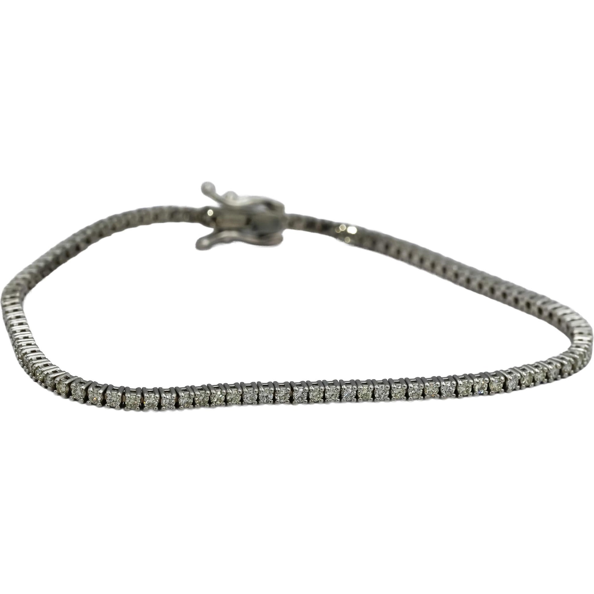 14k White Gold VS Round Diamond Tennis Bracelet 1.60CT