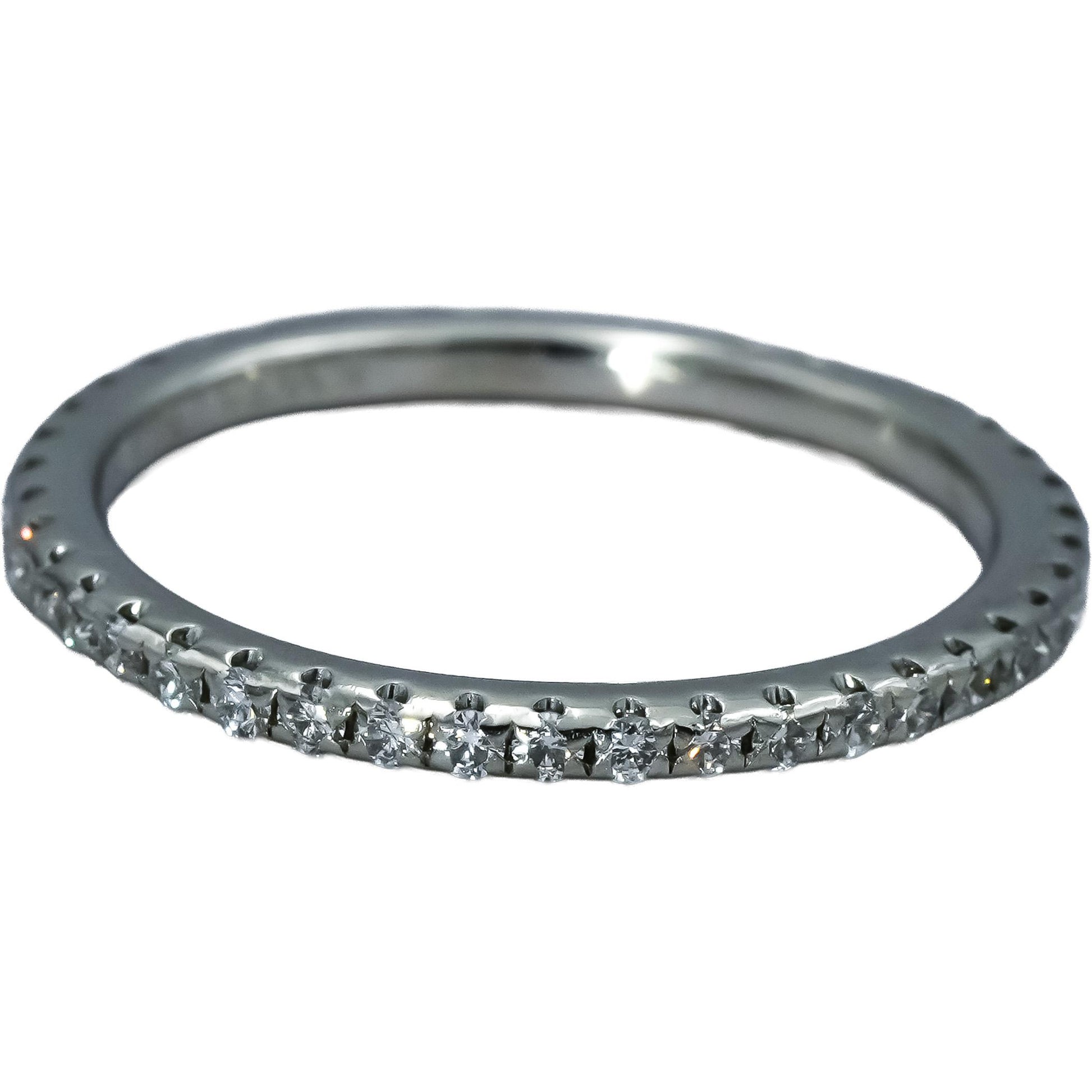 Platinum VS Round Diamond Eternity Band Ring 0.40CT Size 6