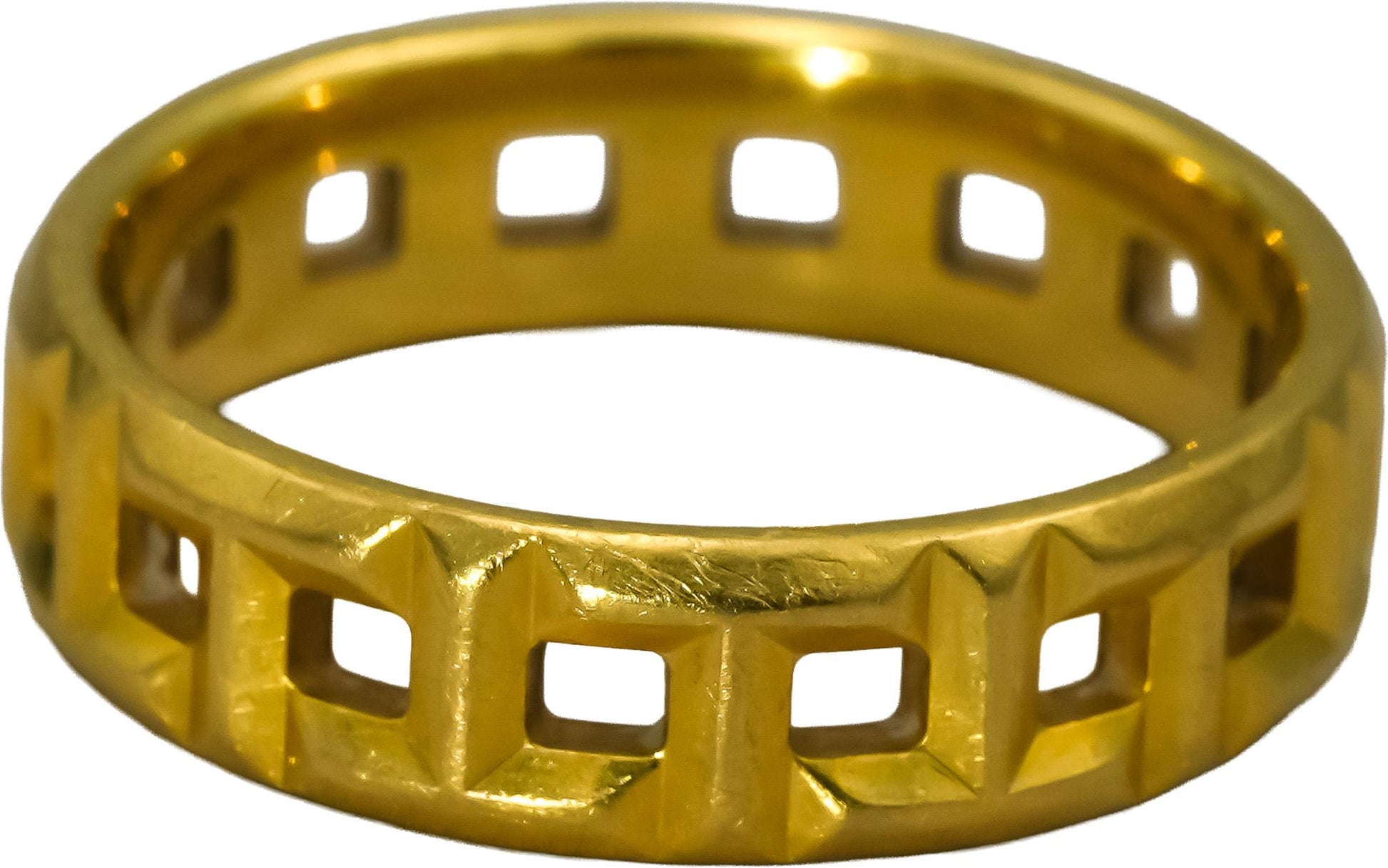 TIFFANY & CO. 18k Gold T True 5.5mm Wide Ring Size 8 w/ Box 2900.00 Retail
