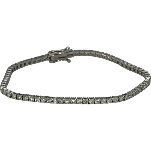 14k White Gold VS Round Diamond Tennis Bracelet 3.0CT 70 Pieces
