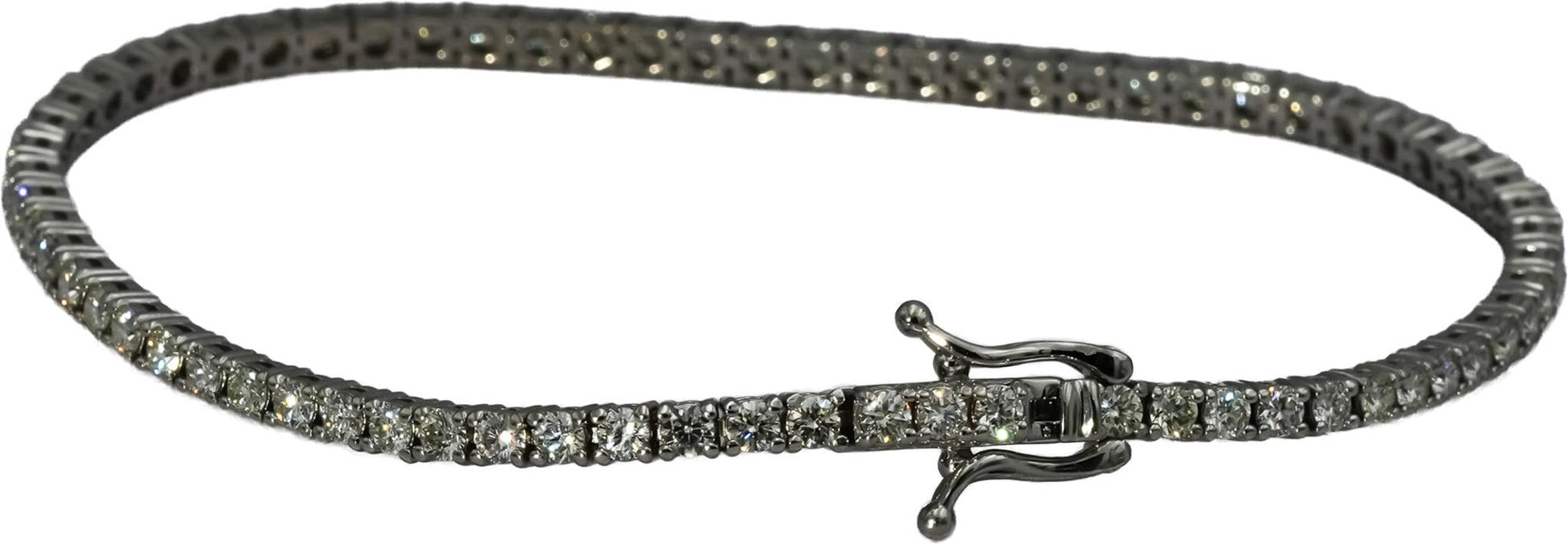 14k White Gold VS Round Diamond Tennis Bracelet 3.01CT 70 Pieces