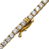 14k Yellow Gold VS Round Lab-Grown Diamond Tennis Necklace 7.81CT
