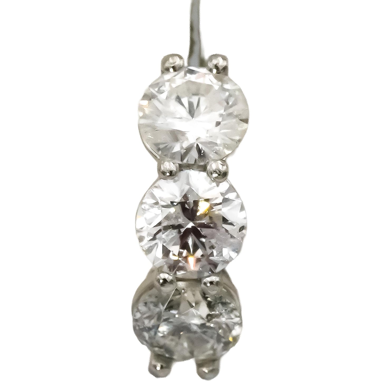 Platinum Round Natural Diamond Huggie Earrings 1.78CT