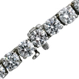 14k White Gold VS Round Lab-Grown Diamond Tennis Necklace 61.24CT