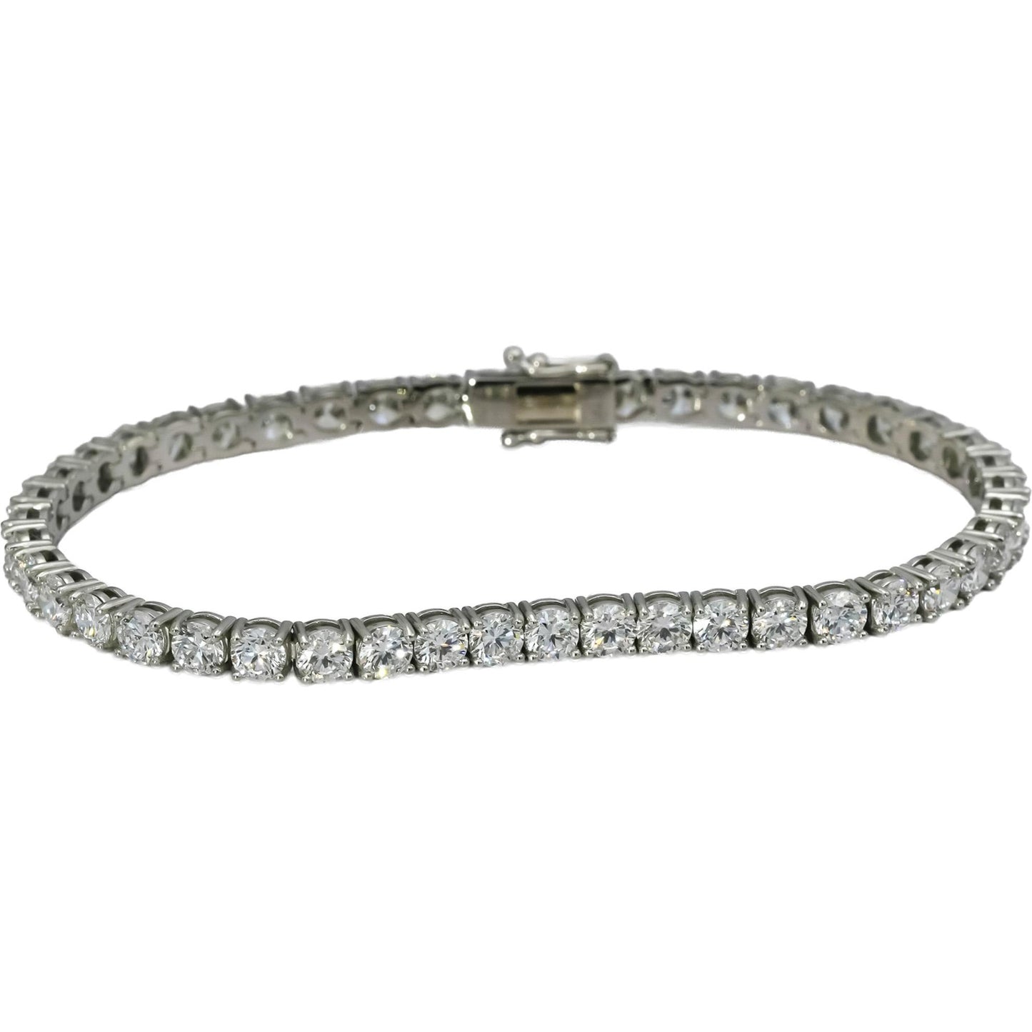Platinum VS Round Lab-Grown Diamond Tennis Bracelet 9.54CT
