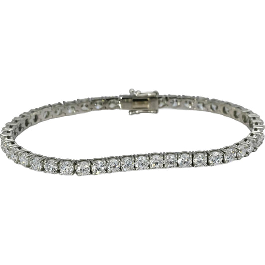 Platinum VS Round Lab-Grown Diamond Tennis Bracelet 9.54CT