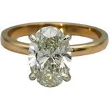 IGI 14k Yellow Gold VS1/G Oval Lab-Grown Diamond Solitaire Ring 2.38CT Size 5.75