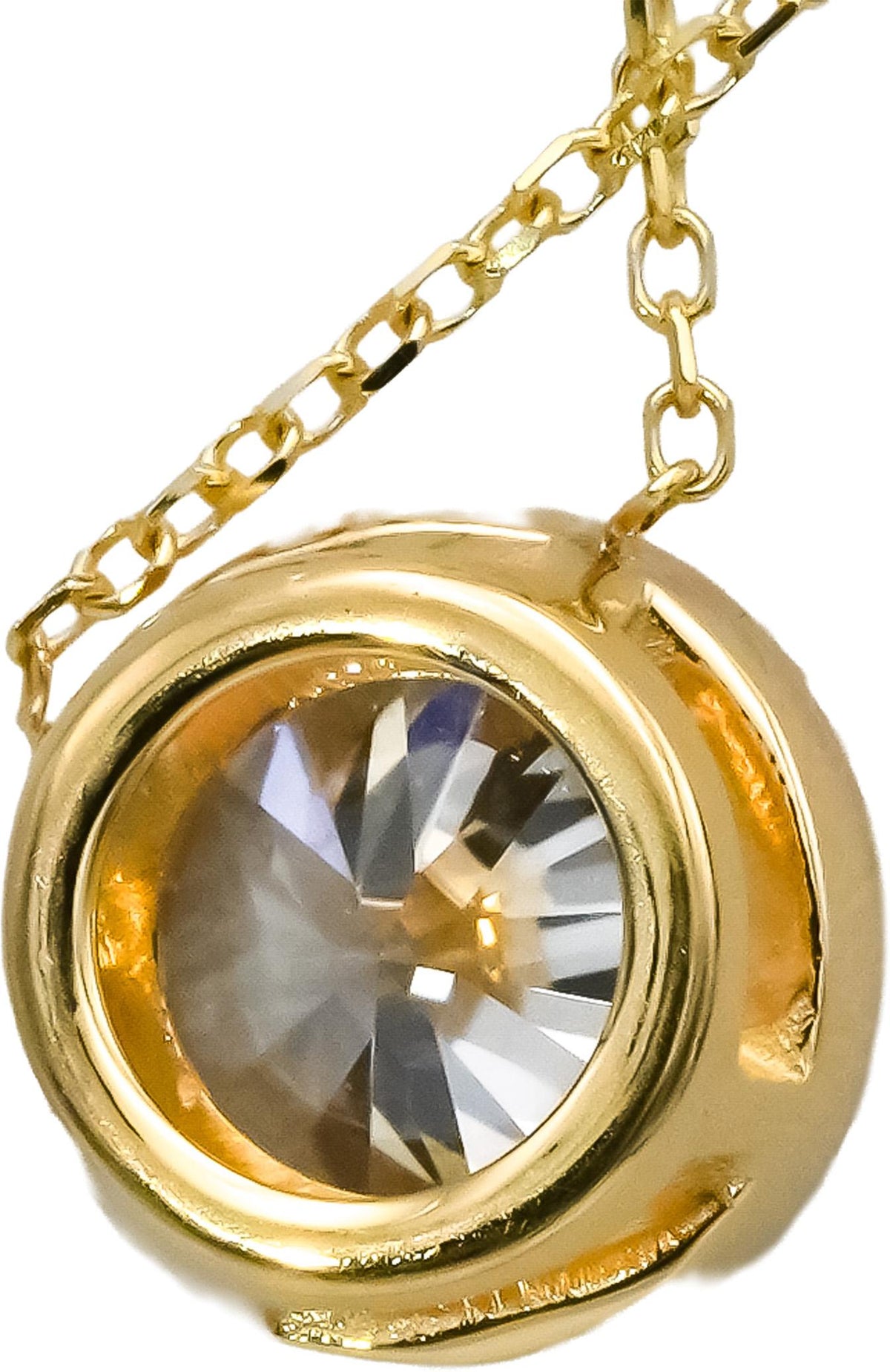 14k Yellow Gold VS Round Lab-Grown Diamond Solitaire Pendant Necklace 1.08CT