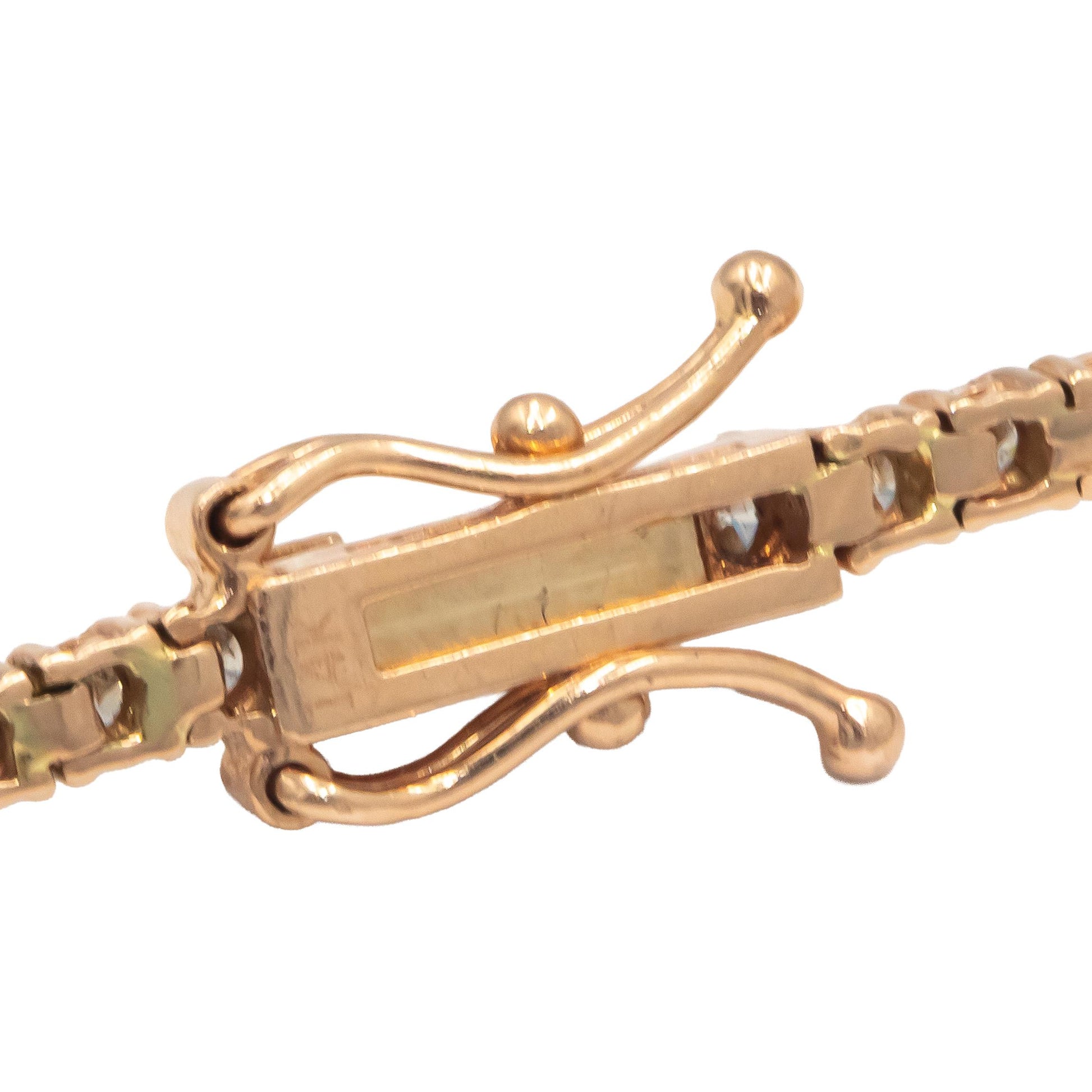 14k Rose Gold Round Diamond Dainty Formal Tennis Bracelet 2.80CT