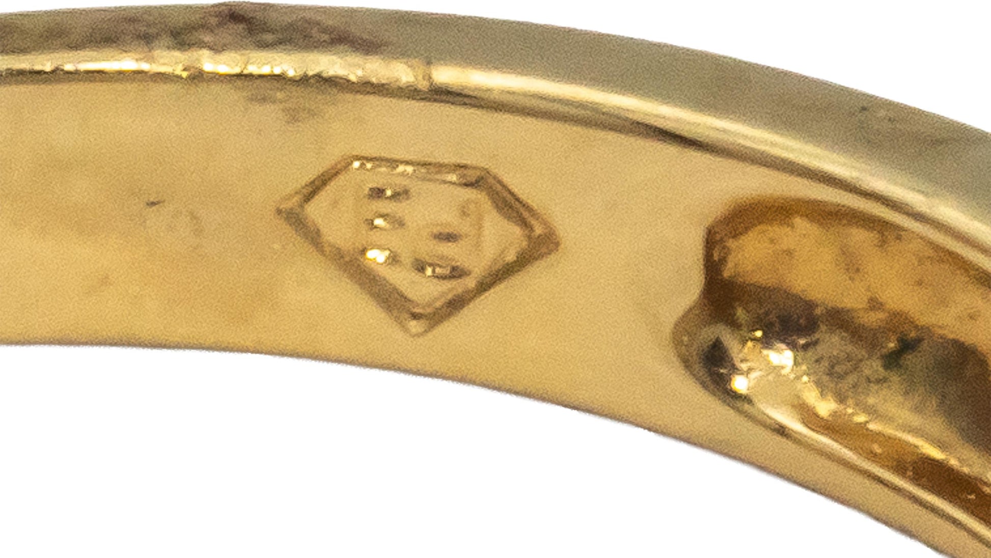 18k Yellow Gold Princess Cut Diamond Band Ring  0.65CT Size 6.75