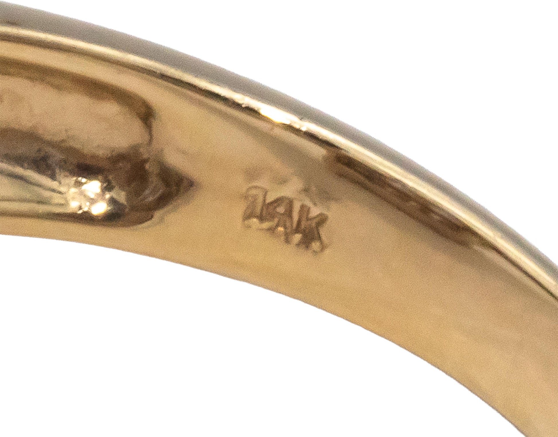 14k Yellow Gold 0.60CT VS Diamond and Tanzanite Cluster Cocktail Ring Size 7