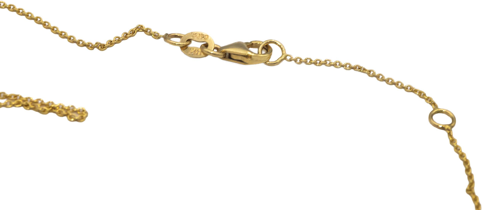 14k Yellow Gold 0.40CT Diamond Pendant Necklace w/ 0.32CT Center