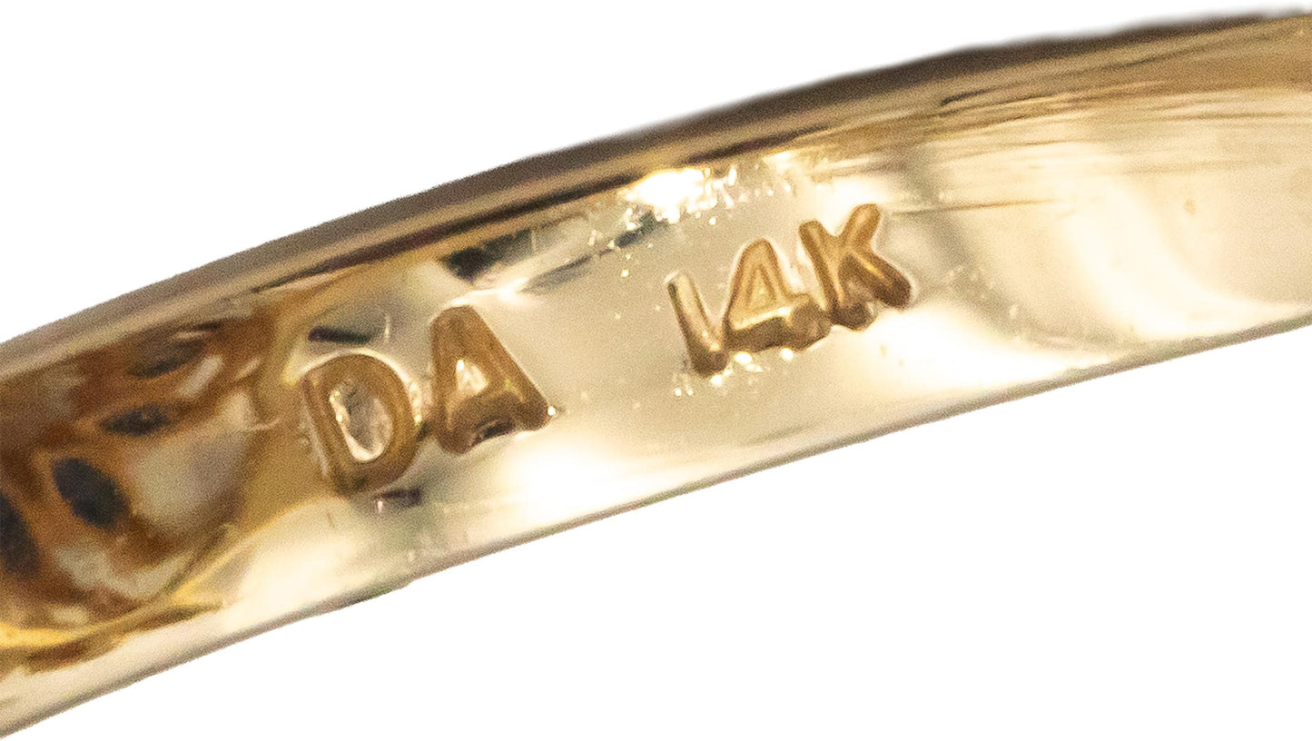 14k Yellow Gold Diamond and Sapphire Swirl Cocktail Ring 1.75CT Size 6