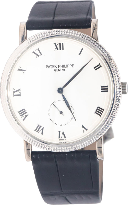 Patek Philippe Calatrava 3919G 18k White Gold Mens 33mm Manual Watch w/ Papers