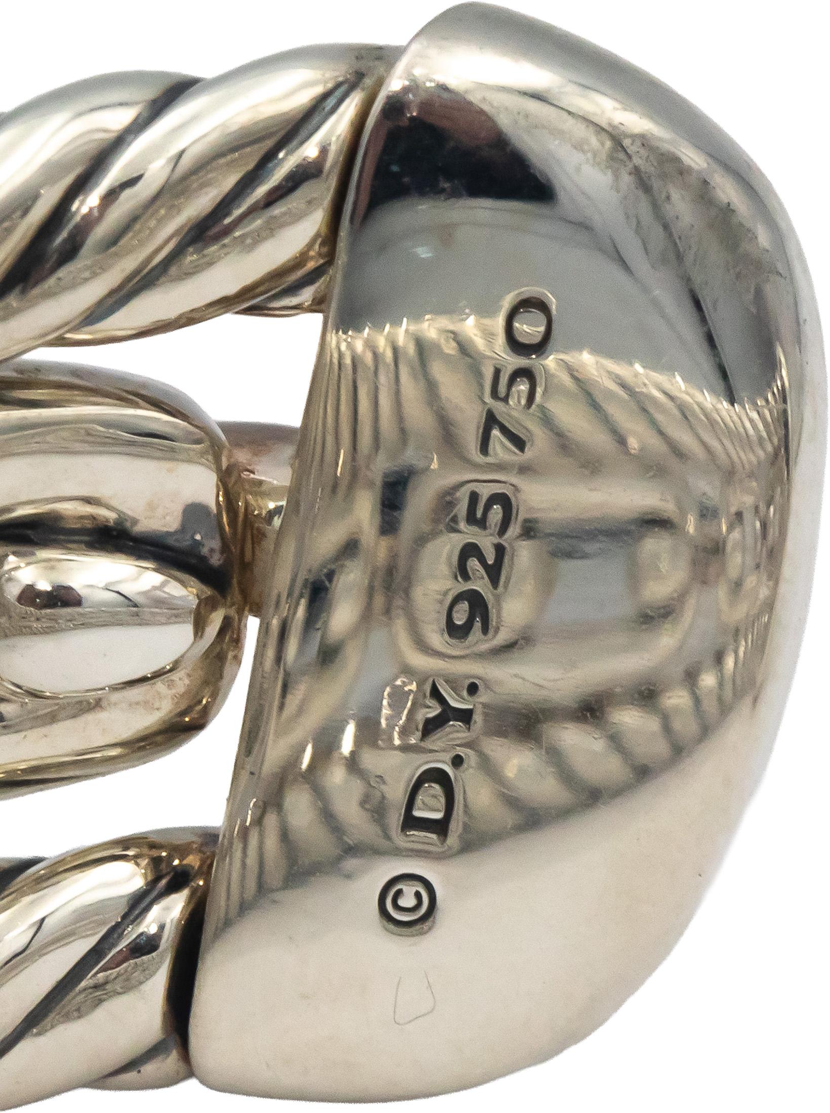 DAVID YURMAN 18k Gold & Sterling Silver 3-Row Wellesley Link Multistack Bracelet