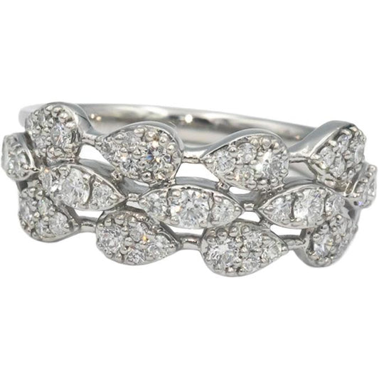 LE VIAN Platinum Round Diamond Ring 0.60CT Size 6.5 - $4800 Retail Value