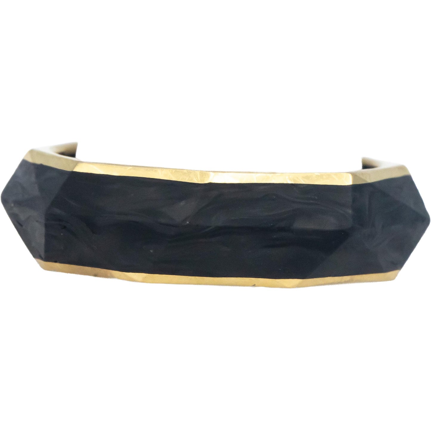 DAVID YURMAN 18k Yellow Gold Torqued Faceted Men's Band Ring Size 12.5