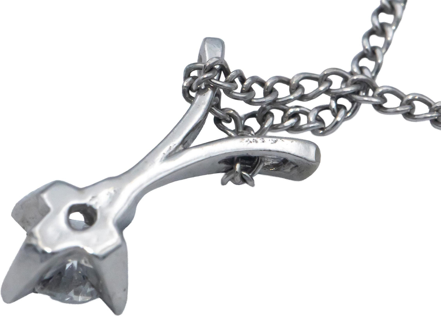 14k White Gold Jewelry 0.20CT Round Cut Diamond Solitaire Pendant Necklace Chain