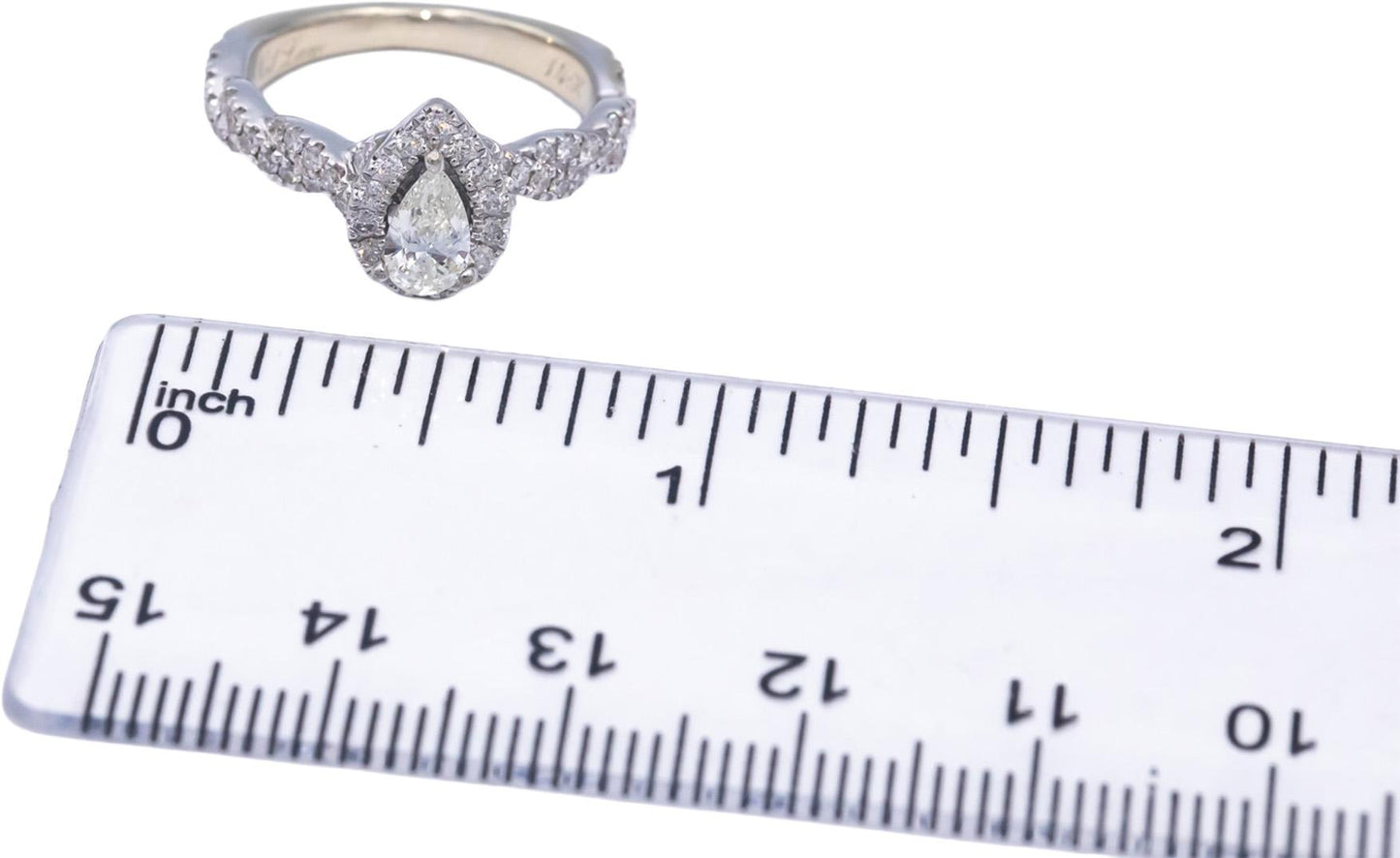 NEIL LANE 14k White Gold 1.0CT Diamond Engagement Ring w/ 0.36CT Center Size 5