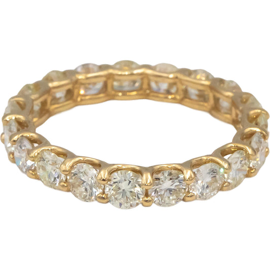 14k Yellow Gold VS Round Diamond Eternity Band Ring 2.94CT Size 7.25