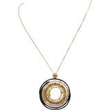 CGL Certified 18k Rose Gold Multi-Color Round Diamond Pendant Necklace 4.55CT