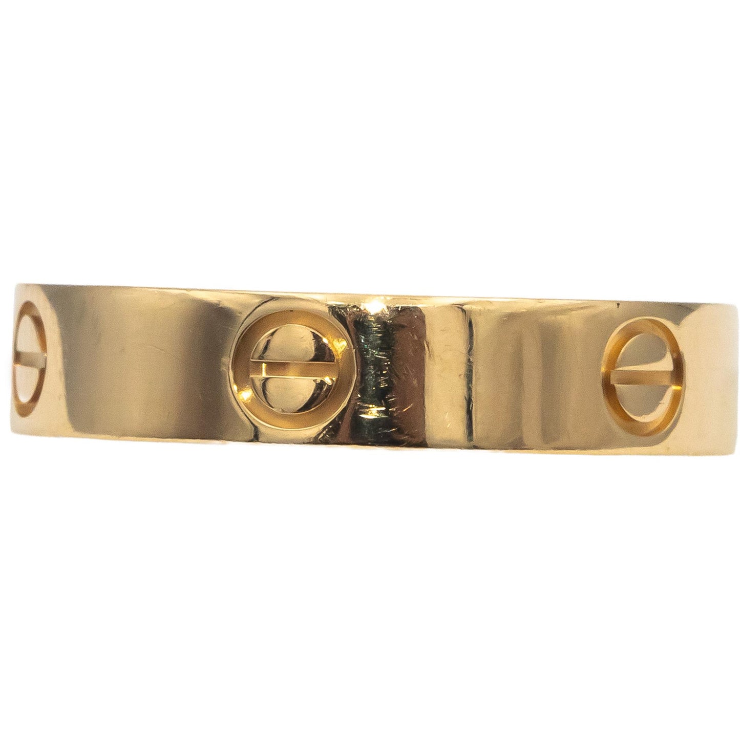 CARTIER 18k Gold Love Collection Screw Motif 5.2mm Ring Size 68 $2160 Retail