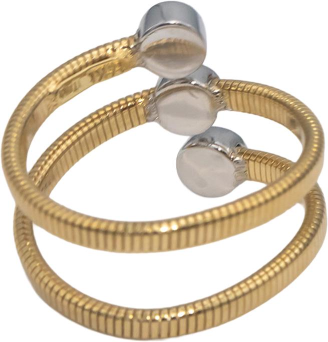 14k White & Yellow Gold Round Diamond Wire Wrap Bypass Ring 0.26CT Size 6