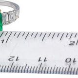 GIA 18k White Yellow Gold Colombian Emerald & Diamond Cocktail Ring 4.0CTW Sz 7