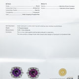 GIA 18k White Gold Lab-Grown Sapphire & Diamond Ring 11.0CT Size 6.75