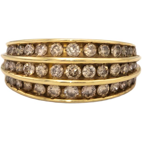 14k Yellow Gold Round Channel Set Diamond Band Ring 0.75CT Size 7.25