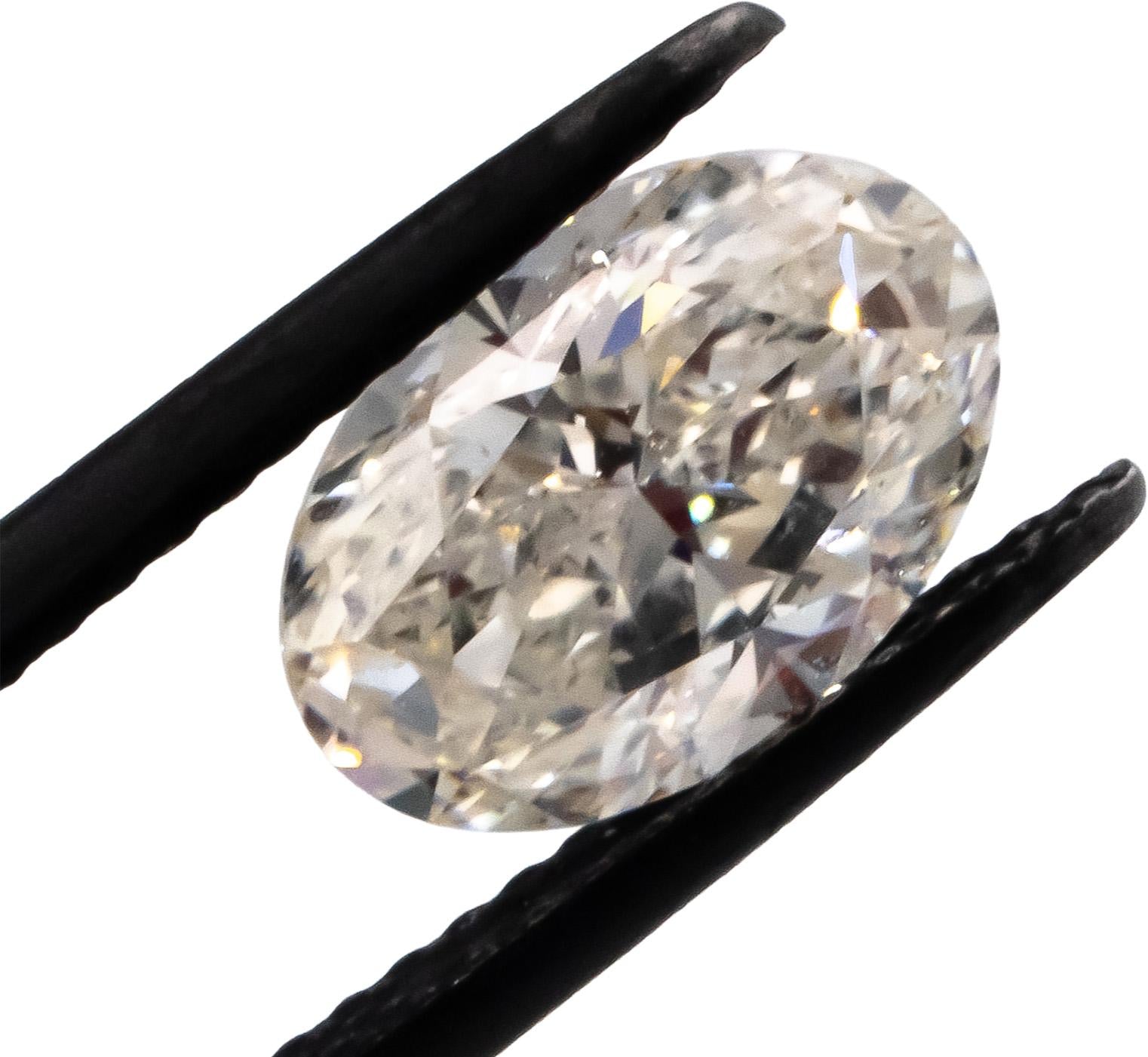 GIA Certified SI2/H Oval Brilliant Diamond Loose Stone 2.01CT
