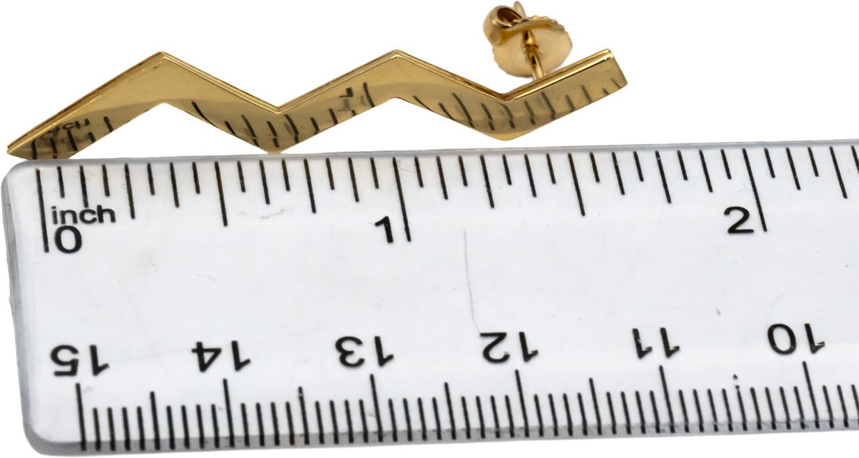 TIFFANY & CO. Vintage 18k Yellow Gold Paloma Picasso Zig Zag Stud Earrings
