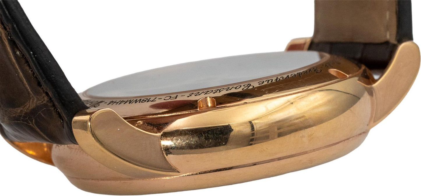 FREDERIQUE CONSTANT 18k Rose Gold Plated Classics Worldtimer Watch FC-718WM4H4