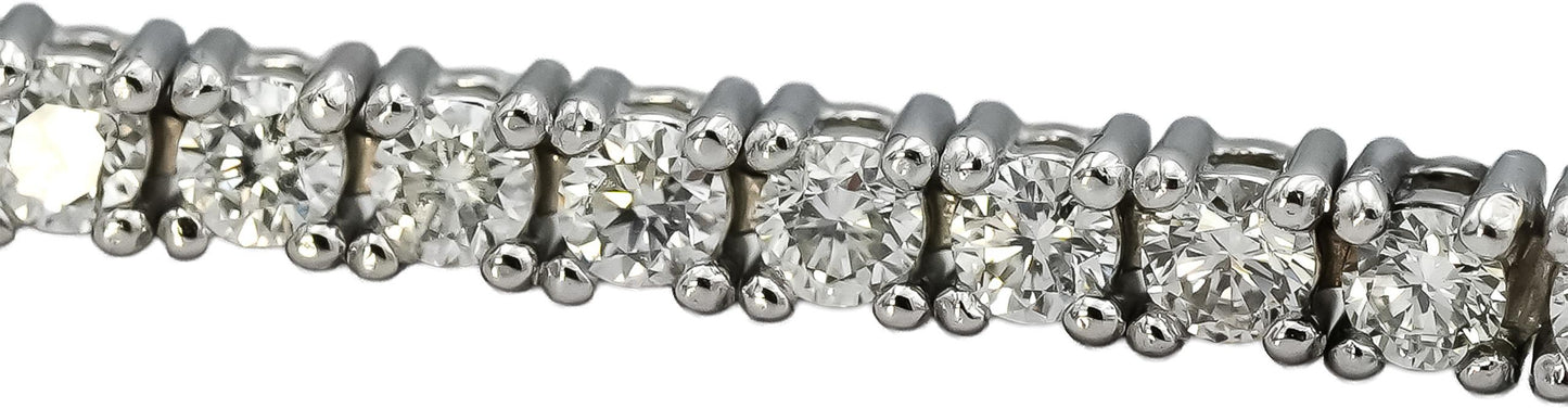 14k White Gold Round Diamond Tennis Bracelet 2.10CT