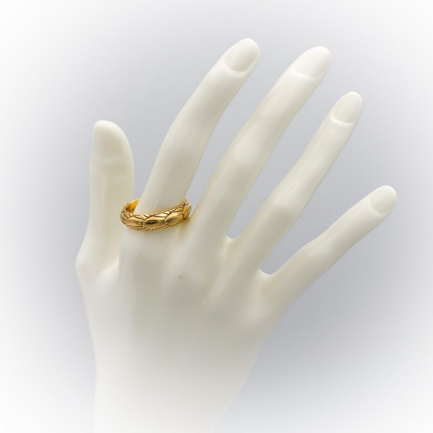 DAVID YURMAN 18k Yellow Gold Empire Band Ring Size 10.25
