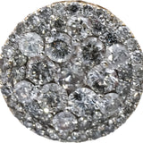 14k Yellow Gold Round Diamond Cluster Screw Back Stud Earrings 3.0CT