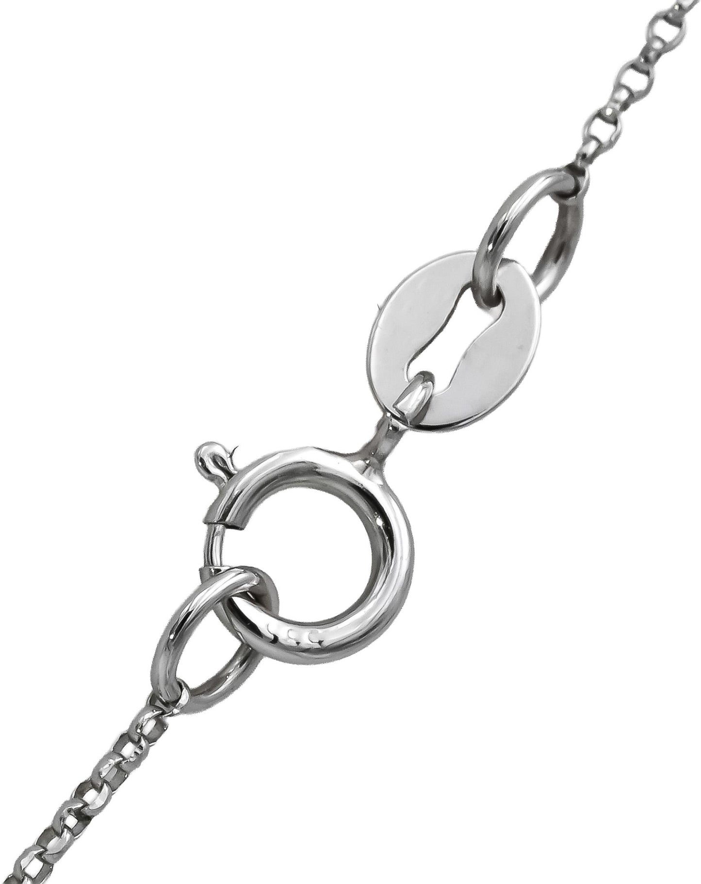 14k White Gold Round White and Black Diamond Spiral Pendant Necklace 0.75CT